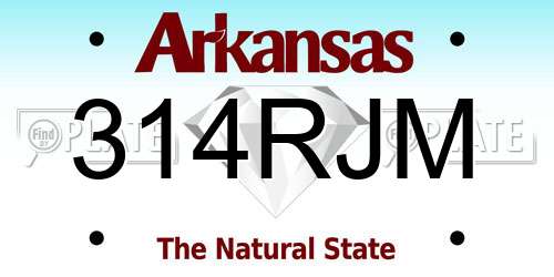 314RJM Arkansas License Plate