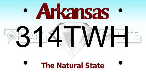 314TWH Arkansas License Plate