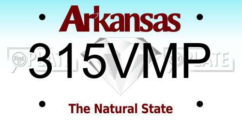 315VMP Arkansas License Plate