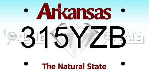 315YZB Arkansas License Plate