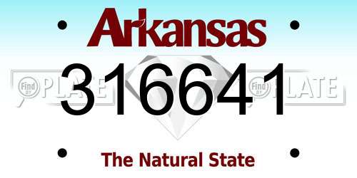 316641 Arkansas License Plate