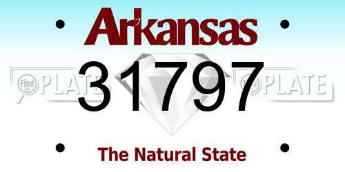 31797 Arkansas License Plate