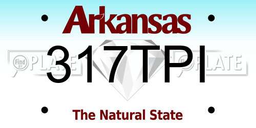 317TPI Arkansas License Plate