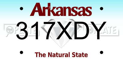 317XDY Arkansas License Plate