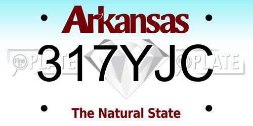 317YJC Arkansas License Plate