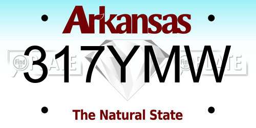 317YMW Arkansas License Plate