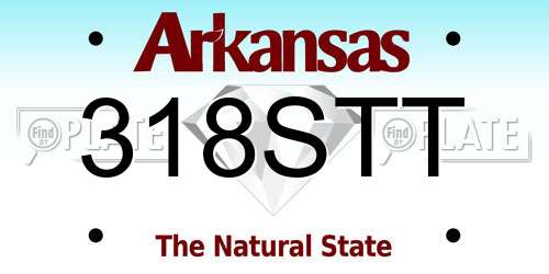 318STT Arkansas License Plate