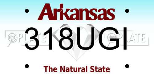 318UGI Arkansas License Plate