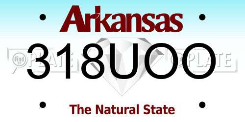 318UOO Arkansas License Plate