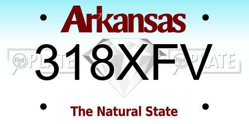318XFV Arkansas License Plate