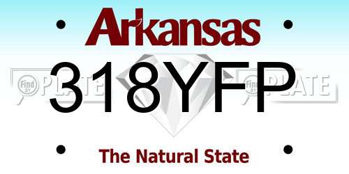 318YFP Arkansas License Plate