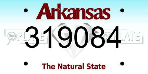319084 Arkansas License Plate