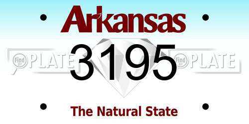 3195 Arkansas License Plate