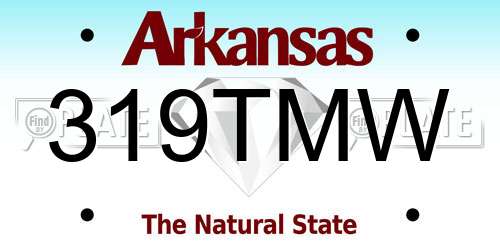 319TMW Arkansas License Plate