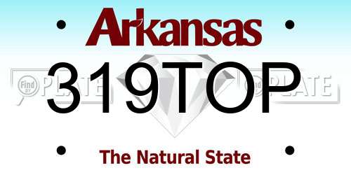 319TOP Arkansas License Plate
