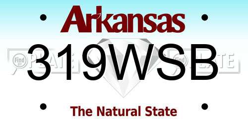 319WSB Arkansas License Plate