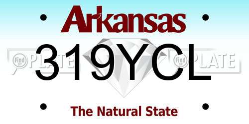 319YCL Arkansas License Plate