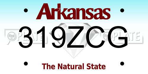 319ZCG Arkansas License Plate
