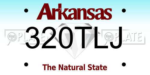 320TLJ Arkansas License Plate