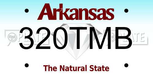 320TMB Arkansas License Plate