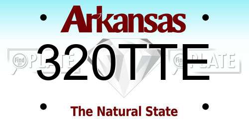 320TTE Arkansas License Plate