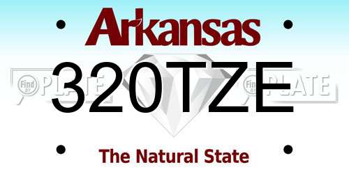 320TZE Arkansas License Plate
