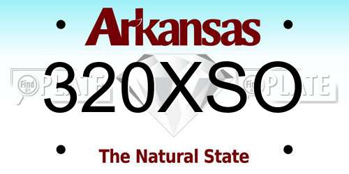 320XSO Arkansas License Plate
