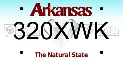 320XWK Arkansas License Plate