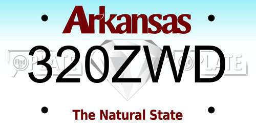 320ZWD Arkansas License Plate