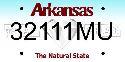 32111MU Arkansas License Plate