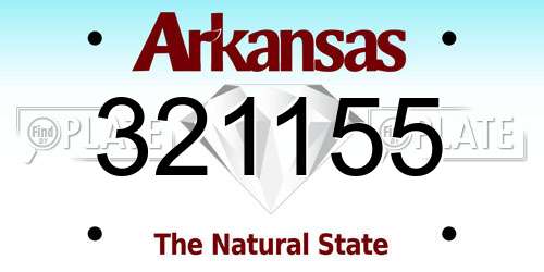 321155 Arkansas License Plate