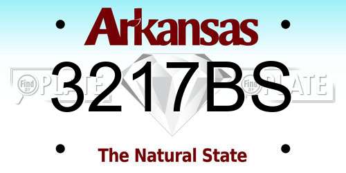 3217BS Arkansas License Plate