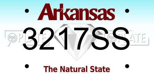 3217SS Arkansas License Plate
