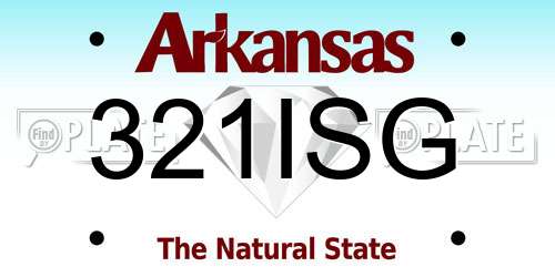 321ISG Arkansas License Plate