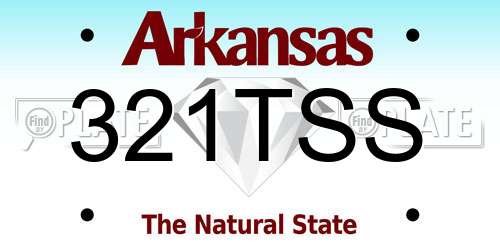 321TSS Arkansas License Plate