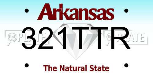 321TTR Arkansas License Plate