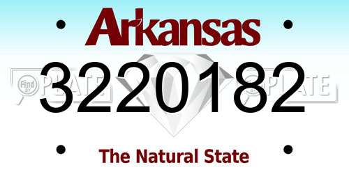 3220182 Arkansas License Plate