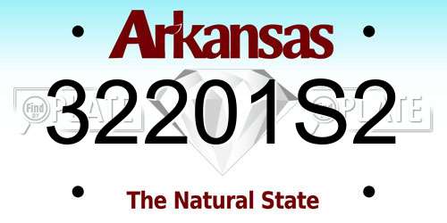 32201S2 Arkansas License Plate