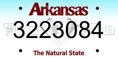 3223084 Arkansas License Plate