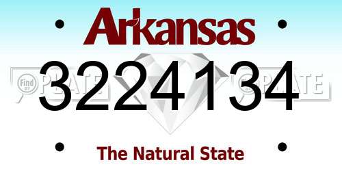 3224134 Arkansas License Plate