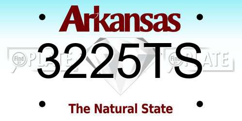 3225TS Arkansas License Plate