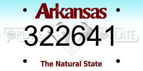 322641 Arkansas License Plate