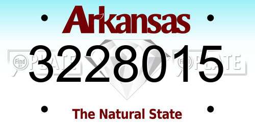 3228015 Arkansas License Plate