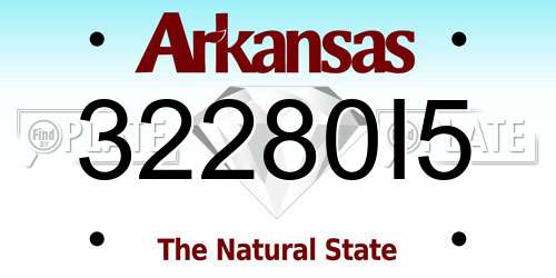32280I5 Arkansas License Plate
