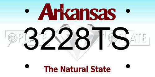 3228TS Arkansas License Plate