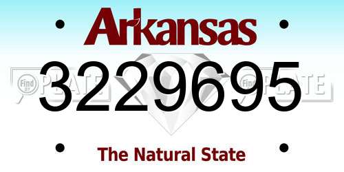 3229695 Arkansas License Plate