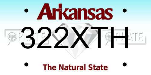 322XTH Arkansas License Plate