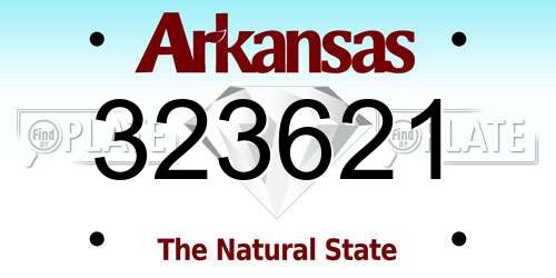 323621 Arkansas License Plate