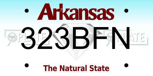 323BFN Arkansas License Plate
