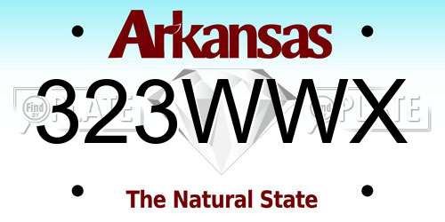 323WWX Arkansas License Plate